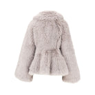 Rotate Faux fur flared jacket