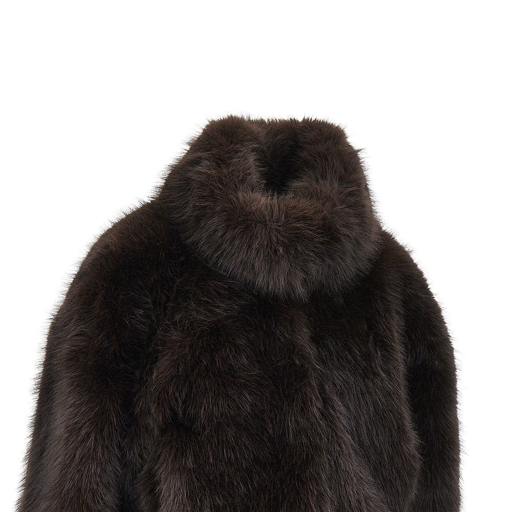 Rotate Faux fur cropped jacket