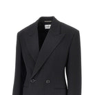 Saint Laurent Pinstriped wool-blend double-breasted jacket