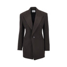 Saint Laurent Pinstriped wool single-breasted jacket