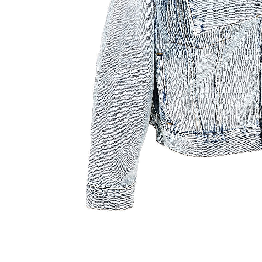 Balenciaga Denim jacket with maxi collar