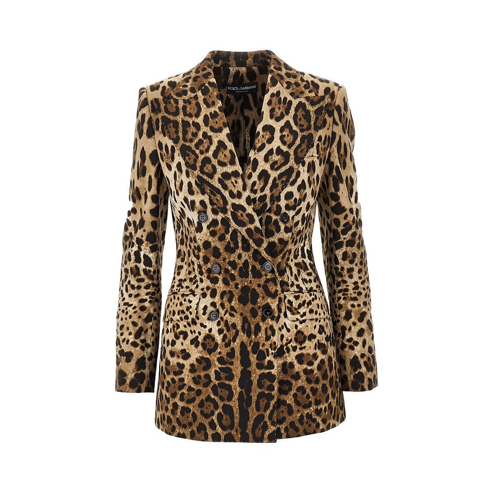 Dolce & Gabbana Double-breasted jacket with animal print