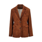 Golden Goose 'Robyn' suede leather single-breasted jacket