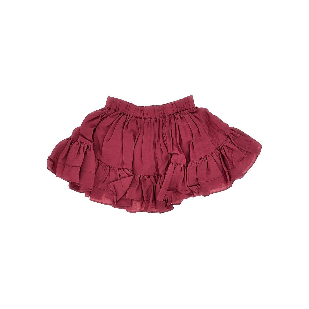 Chloé Flounced mini skirt with Chloé chain