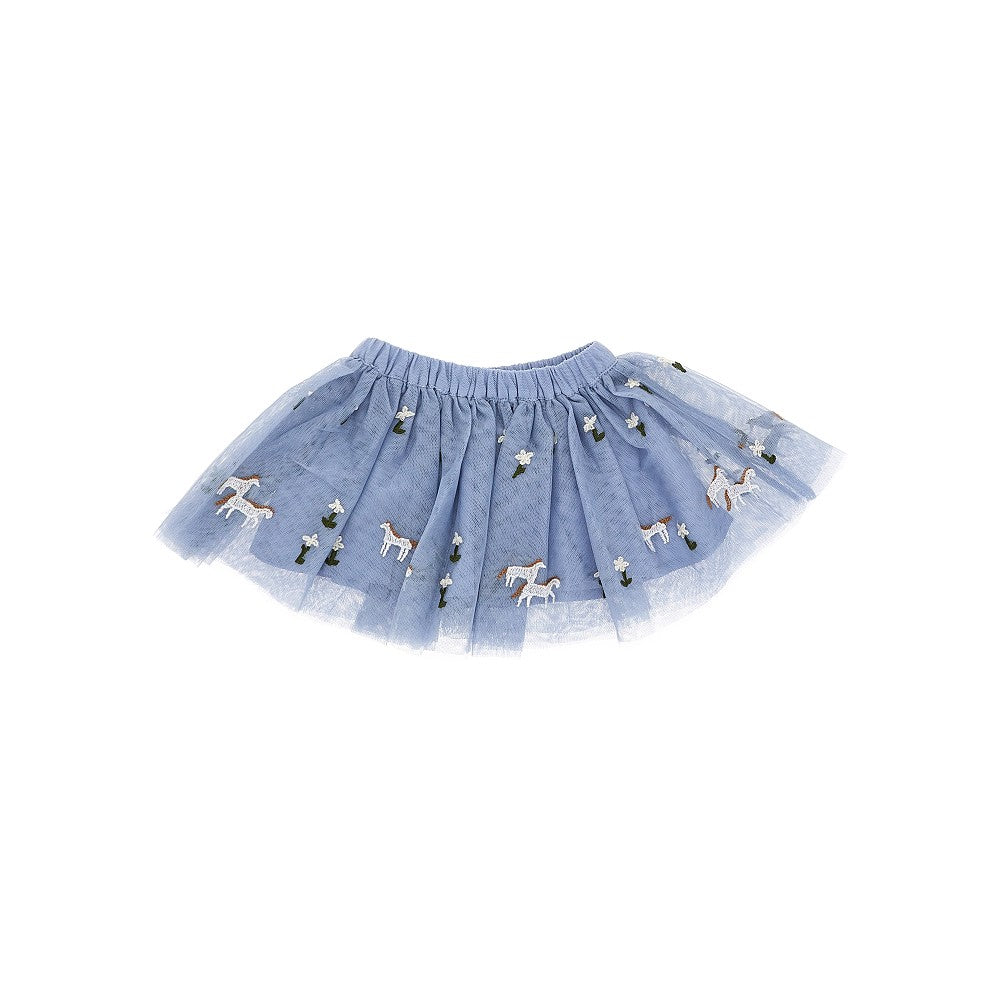 Stella McCartney Embroidered tulle mini skirt