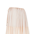 Chloé Silk muslin flounced long skirt