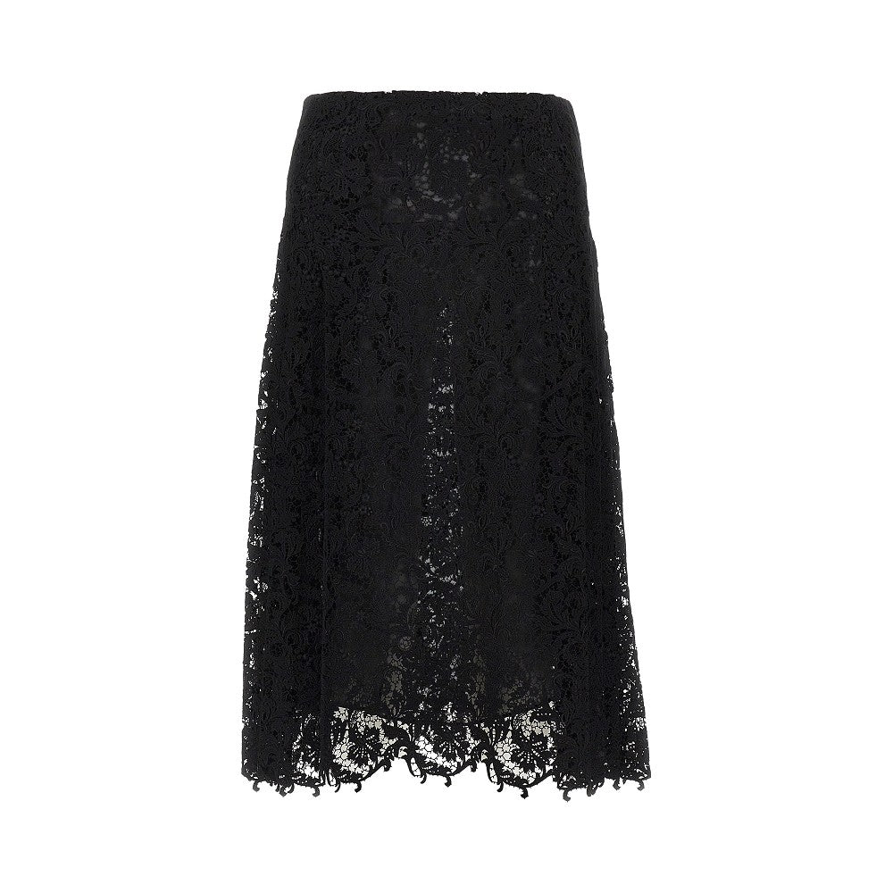 Fendi Macramè lace midi skirt