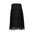 Fendi Macramè lace midi skirt
