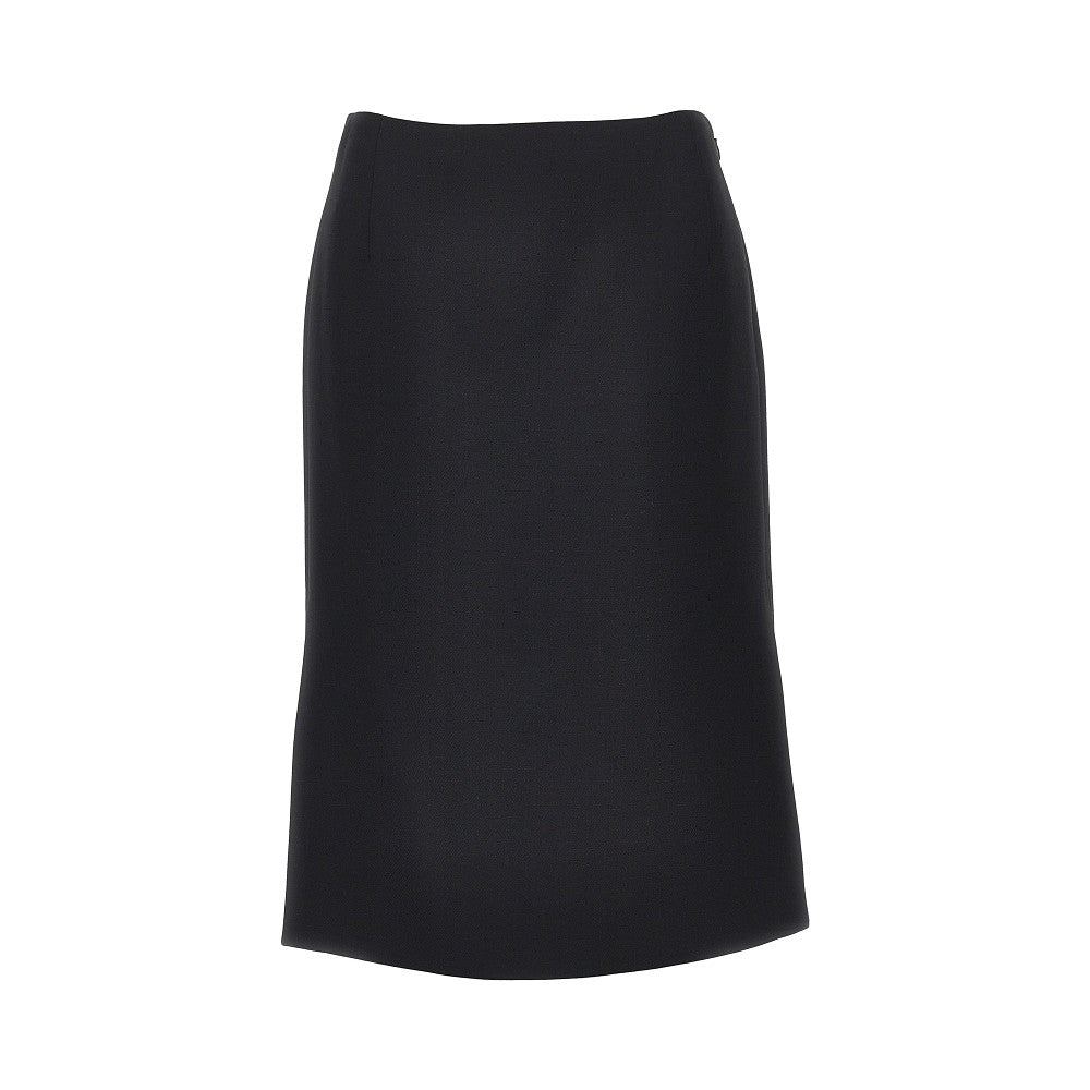 Fendi Grain de poudre wool and silk midi skirt
