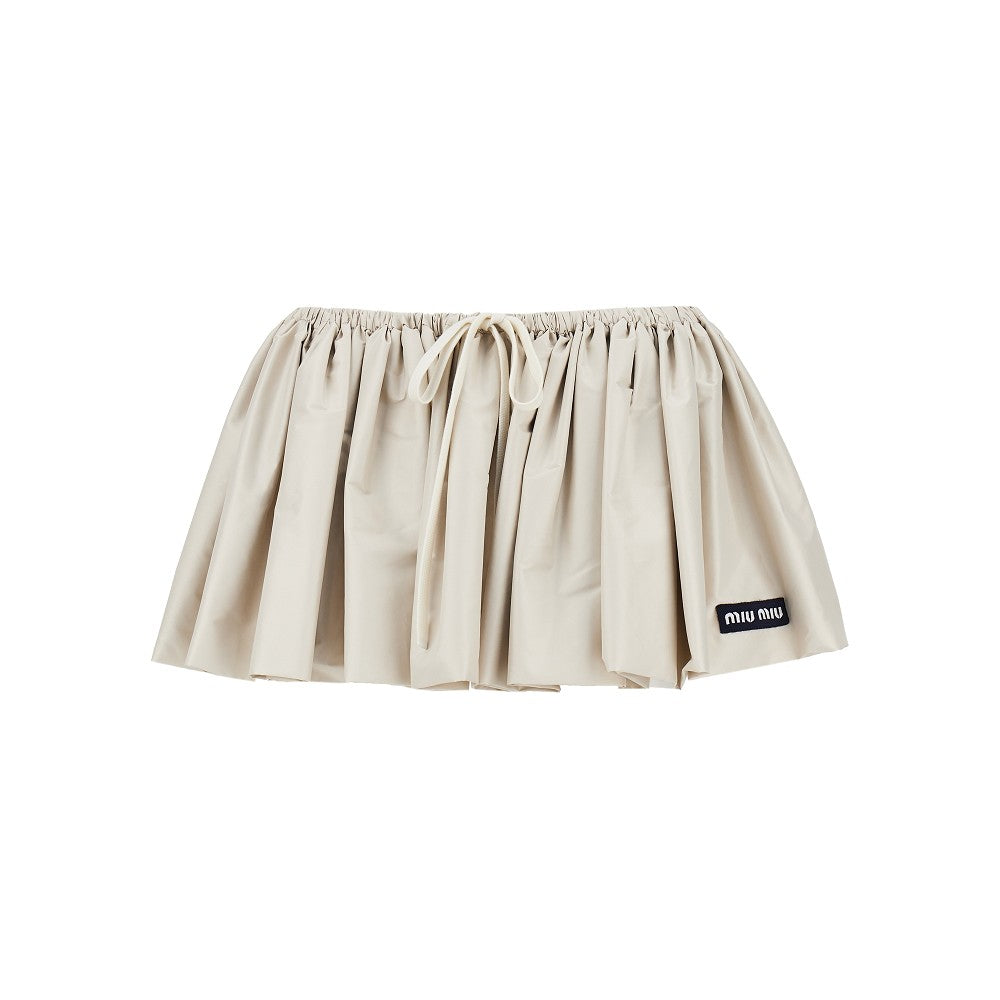 Miu Miu Tec pongé mini skirt