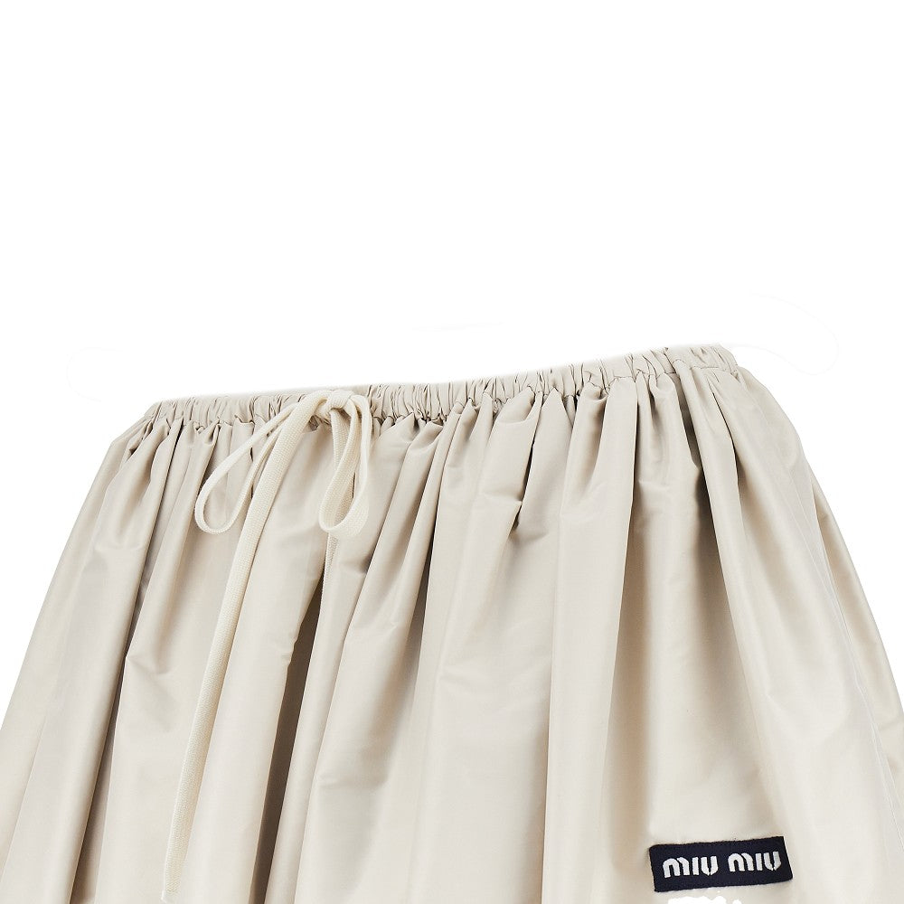 Miu Miu Tec pongé mini skirt