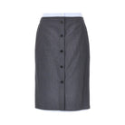 Prada Light Mohair and Chambray layered midi skirt