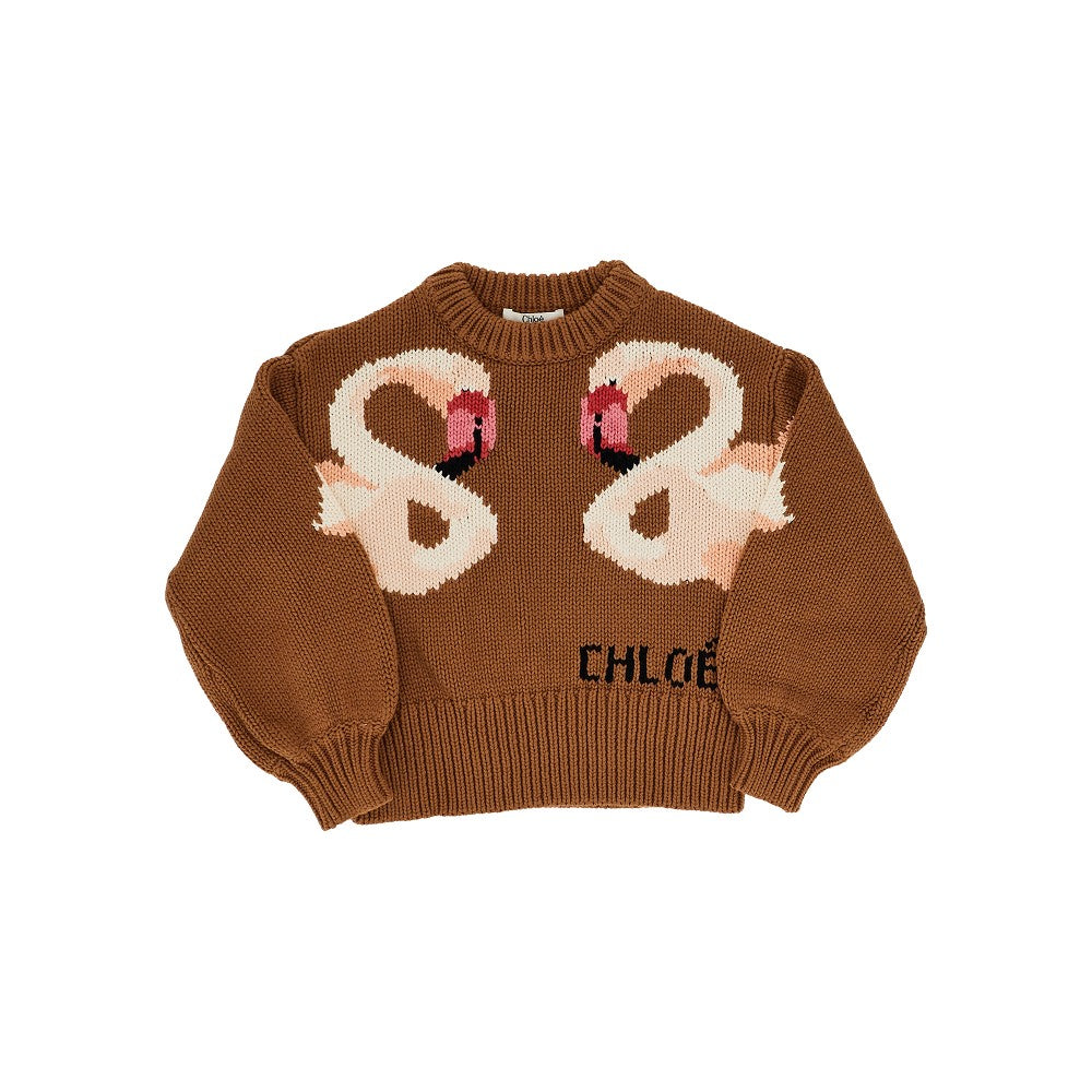 Chloé Flamingos intarsia sweater