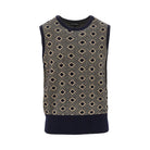 Emporio Armani Cashmere and wool vest with diamonds motif