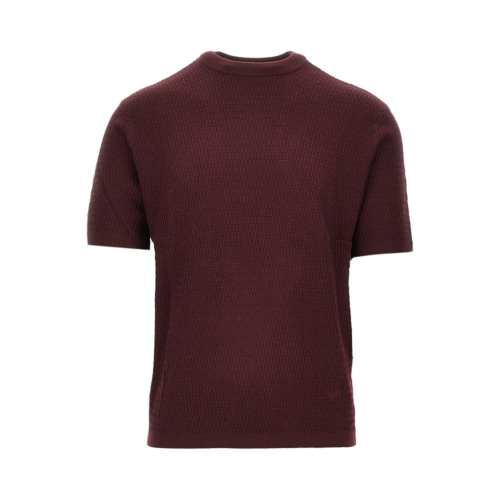 Emporio Armani Virgin wool knitted T-shirt