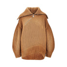 The Attico Wool and cashmere sweater with slanted zip