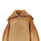 The Attico Wool and cashmere sweater with slanted zip