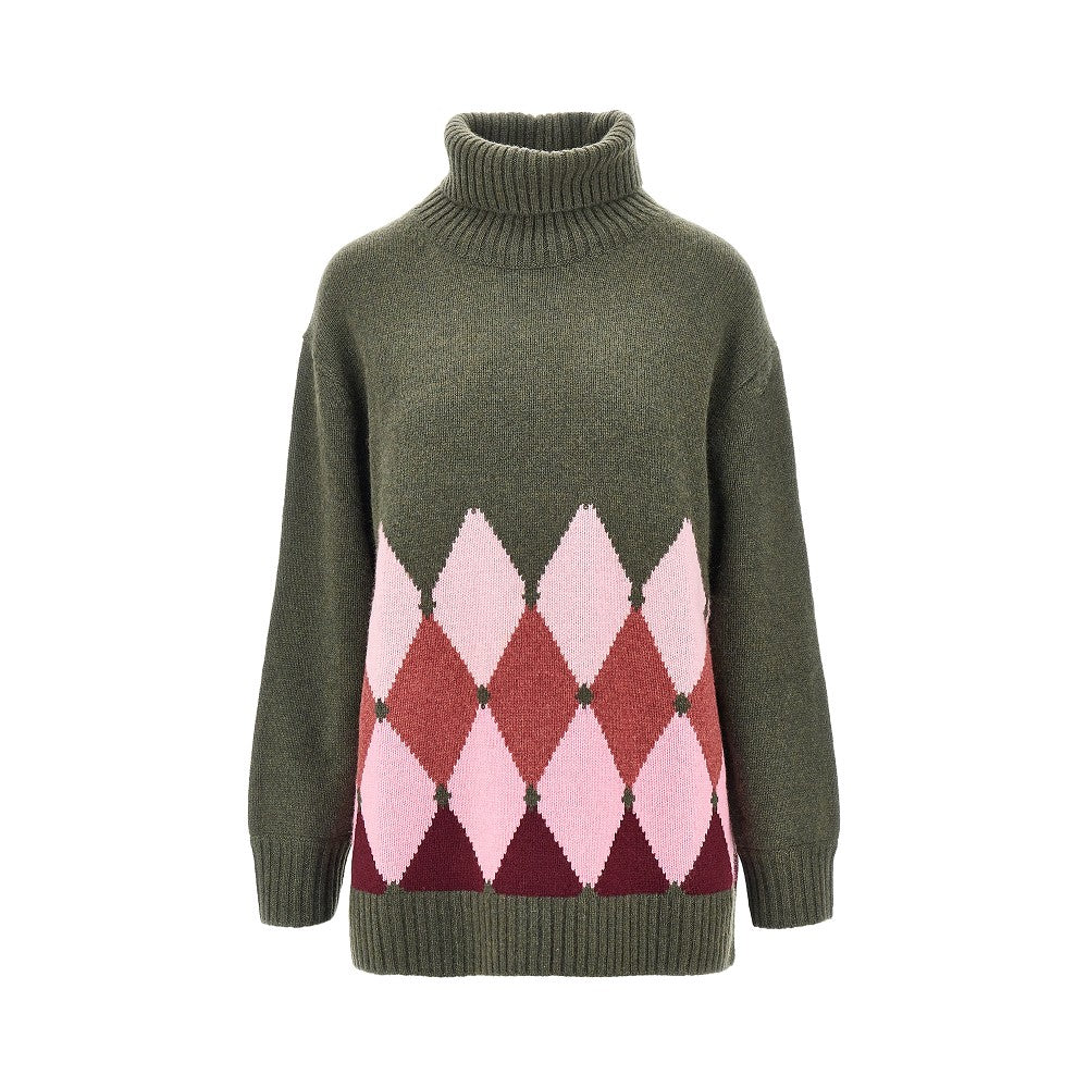 Ballantyne Lozenge cashmere turtleneck sweater