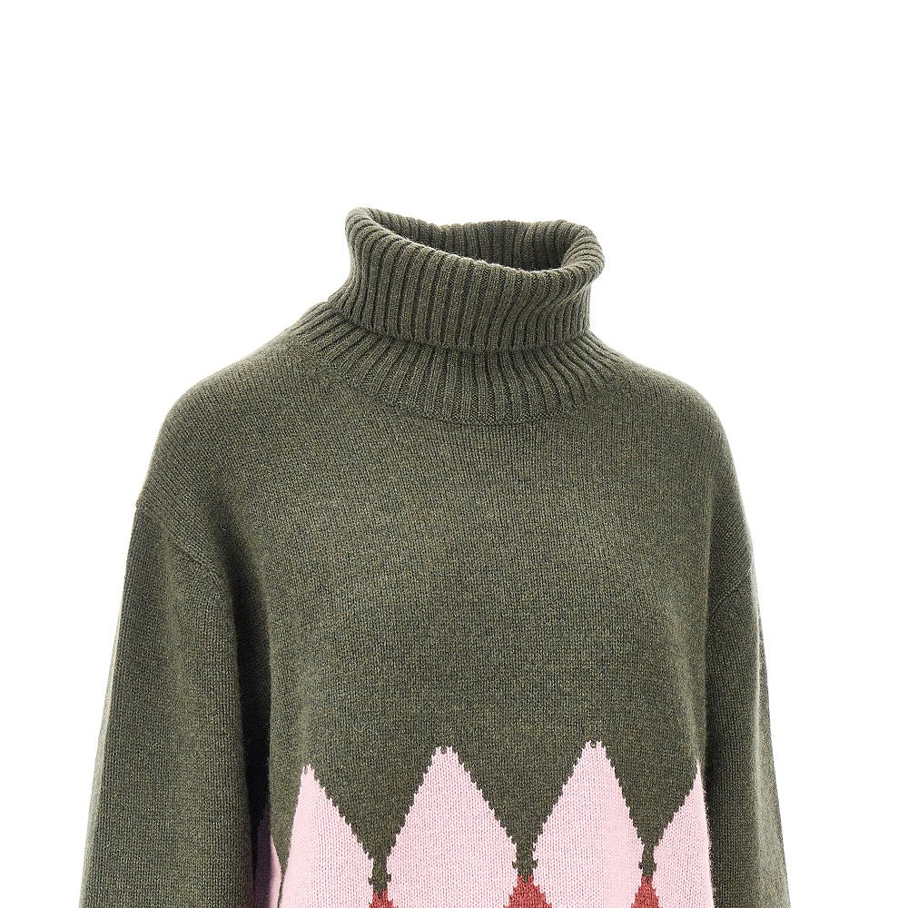 Ballantyne Lozenge cashmere turtleneck sweater