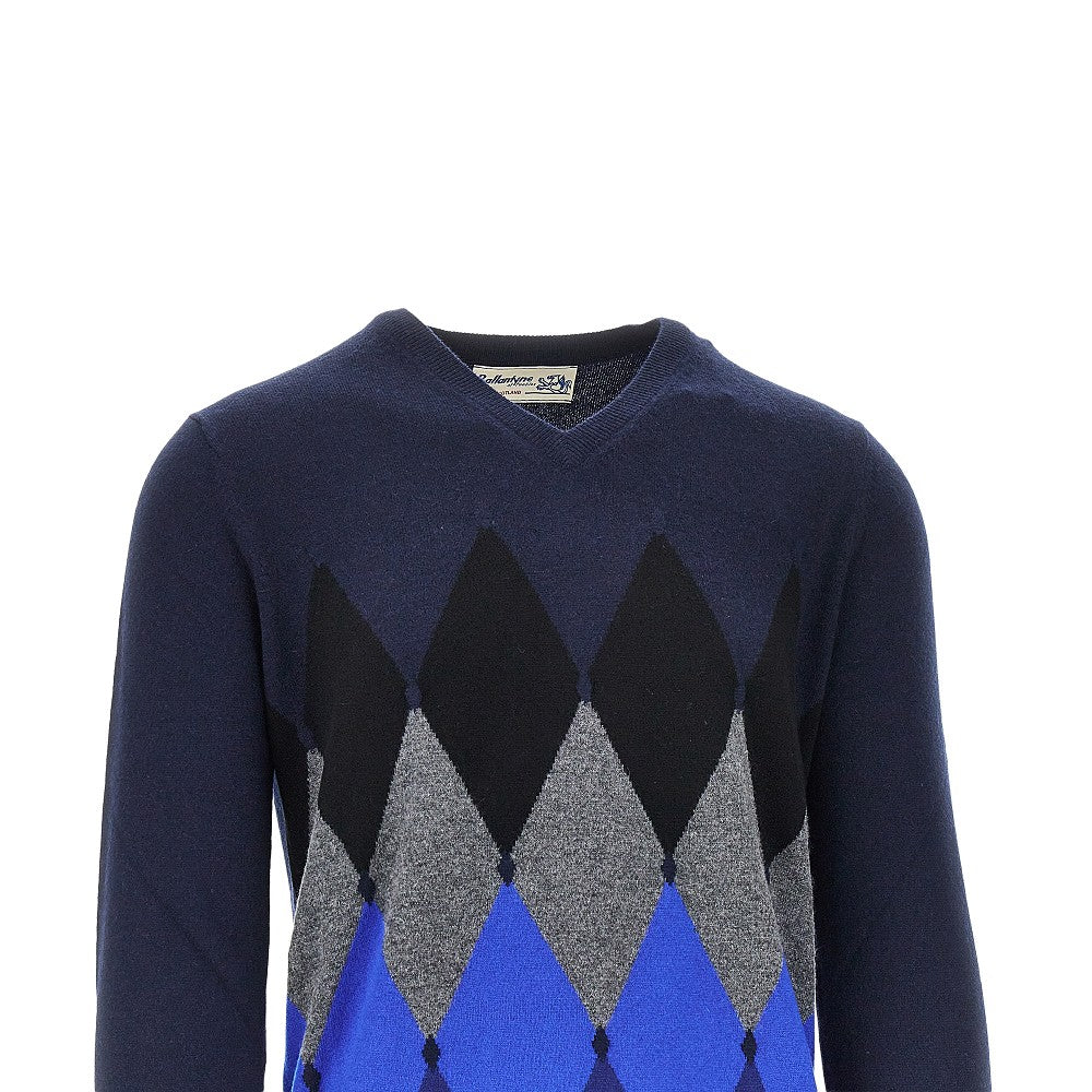 Ballantyne Lozenge cashmere sweater