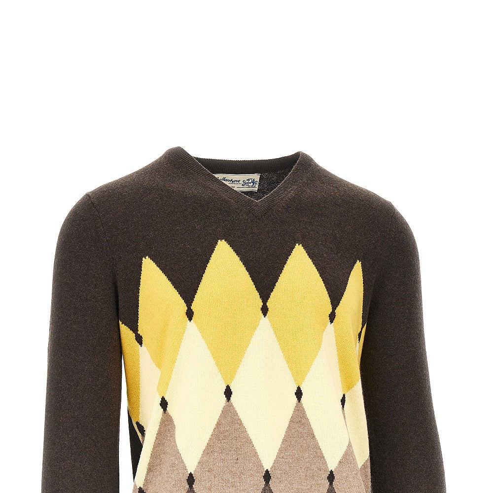Ballantyne Lozenge cashmere sweater