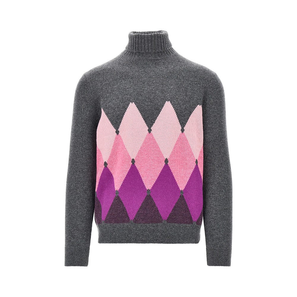 Ballantyne Diamond-shaped cashmere turtleneck sweater
