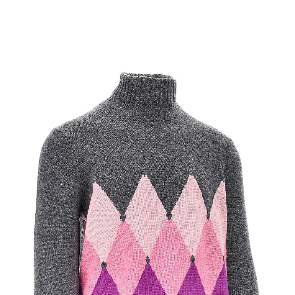 Ballantyne Diamond-shaped cashmere turtleneck sweater