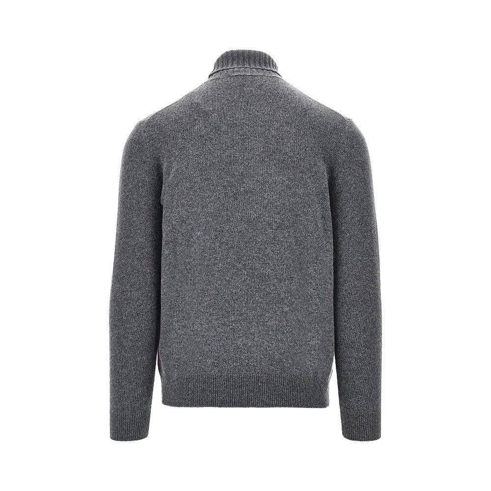 Ballantyne Diamond-shaped cashmere turtleneck sweater