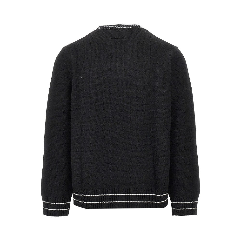 MM6 Maison Margiela 'Ready When Worn' embroidery sweater