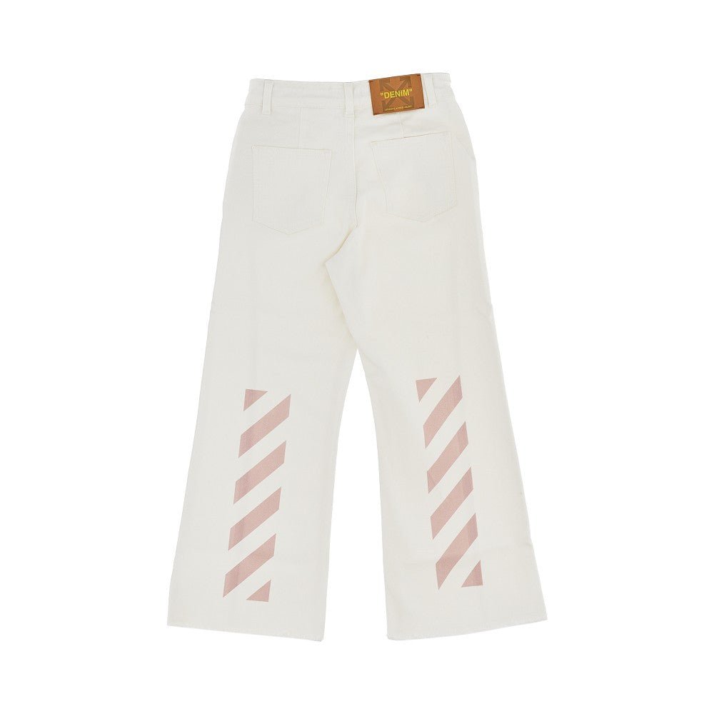 Off-White Diag print flared jeans