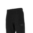 EA7 Cotton-blend pants with logo print