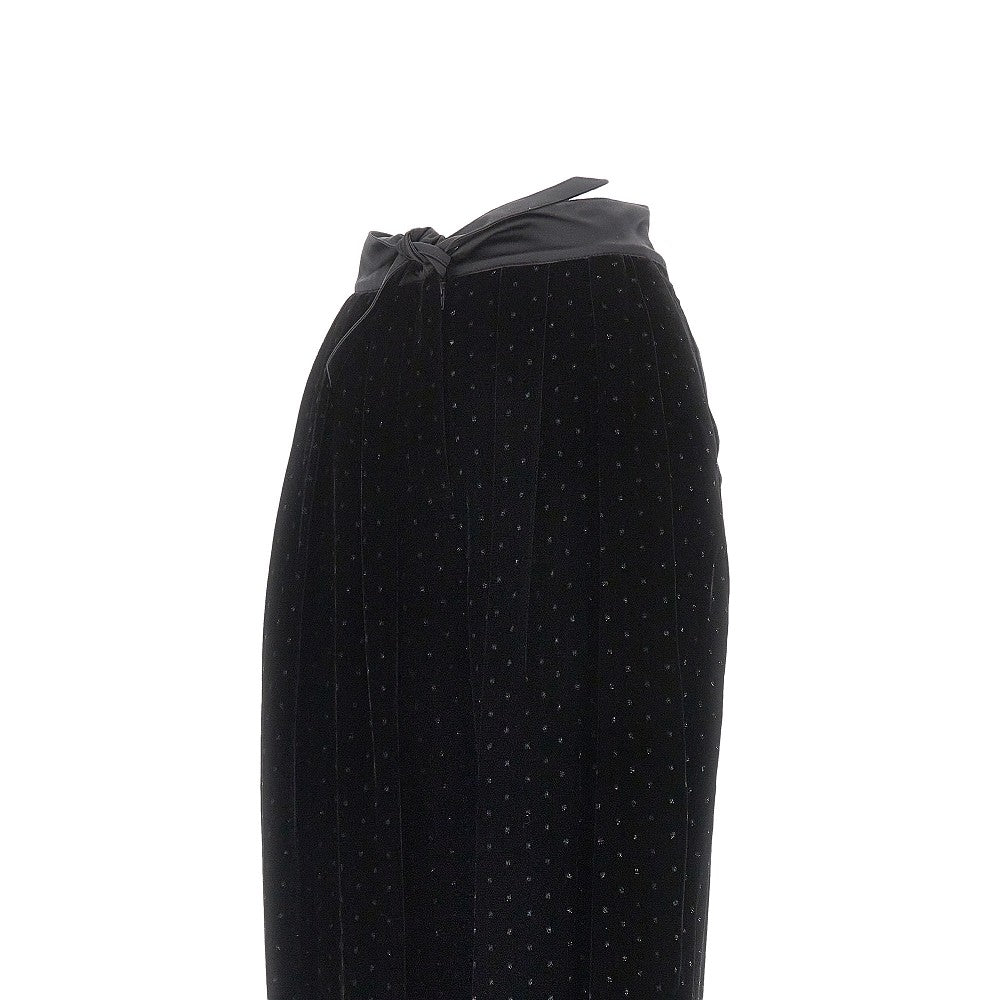 Emporio Armani Lurex polka-dot velvet pants