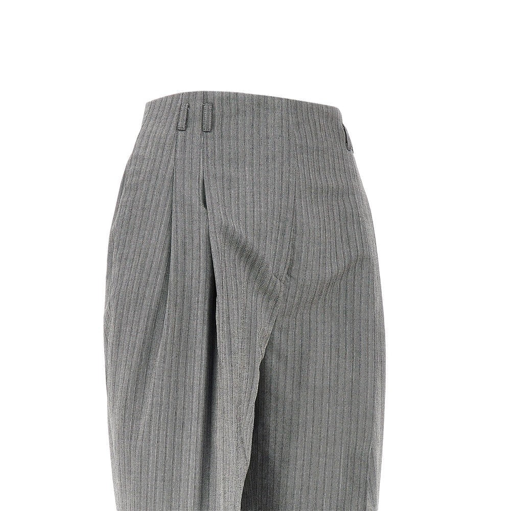 Alberta Ferretti Pinstriped wide pants with darts