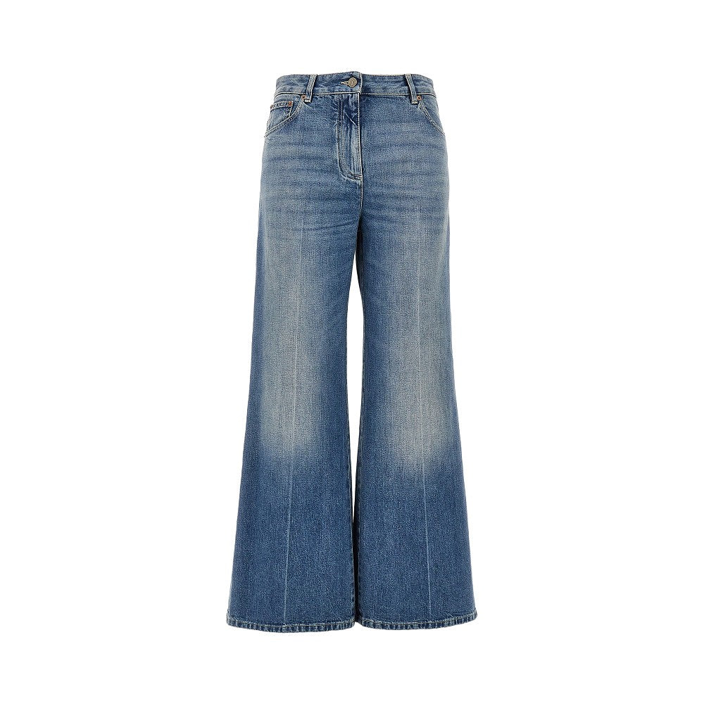 Valentino VGold details flared jeans