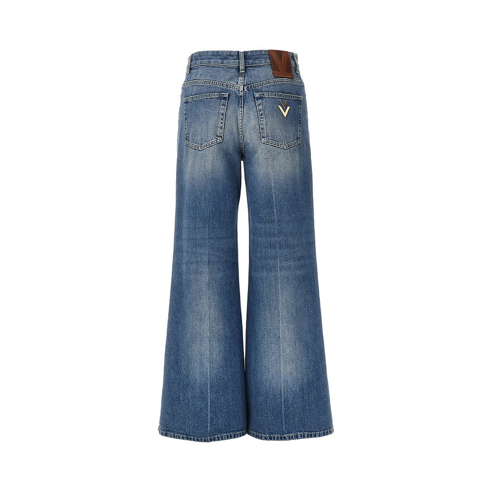 Valentino VGold details flared jeans
