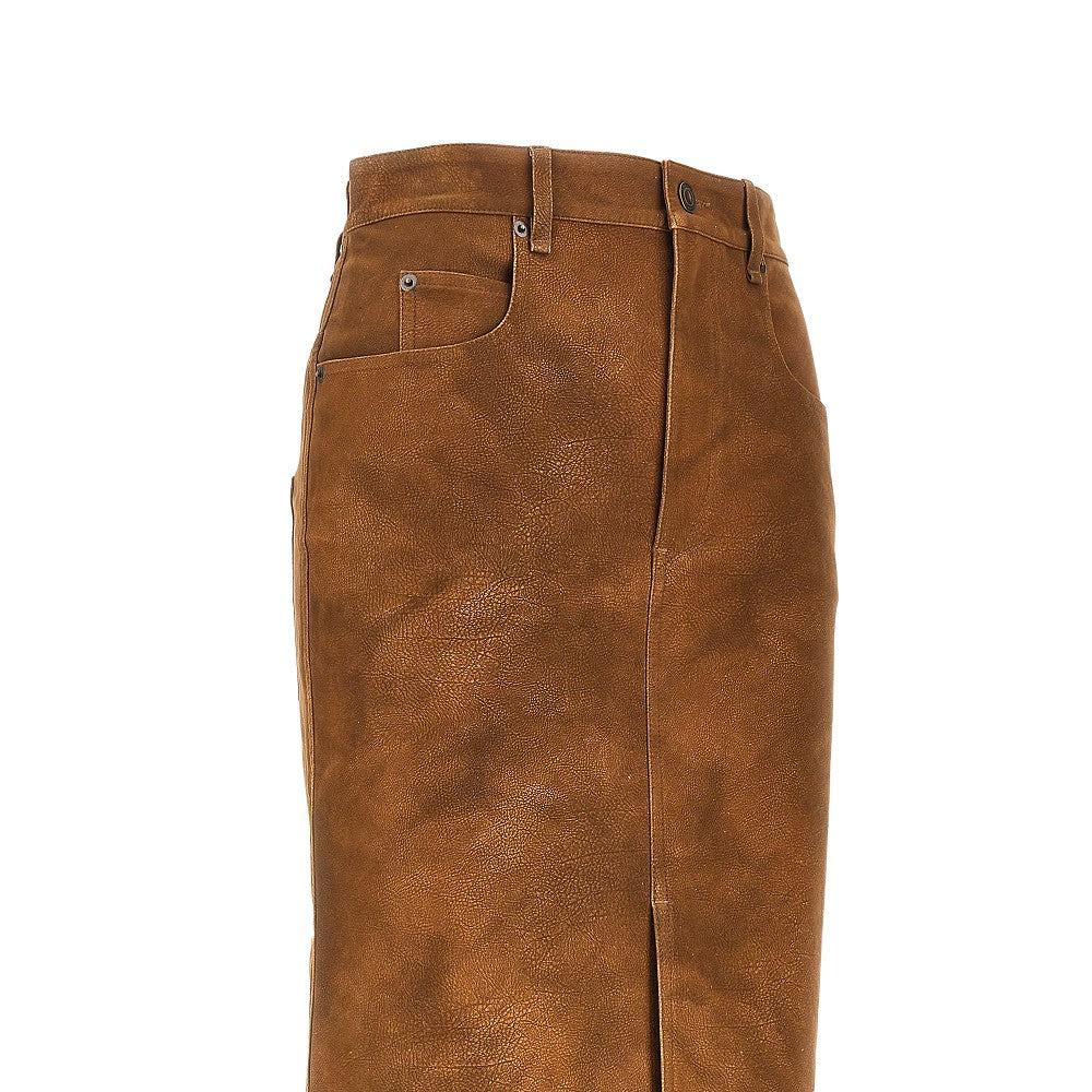 Marant Étoile 'Bisane' faux leather skirt