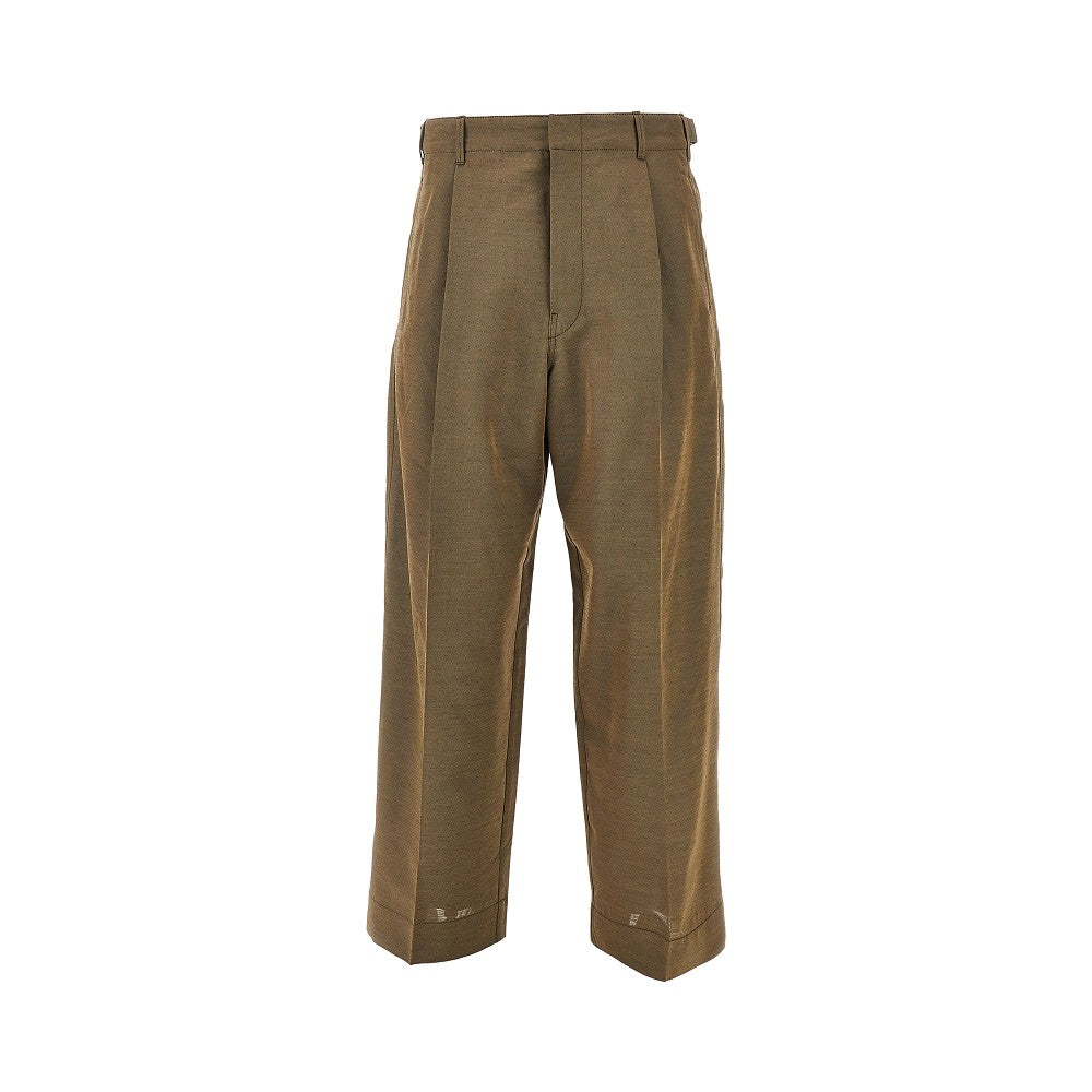 Lemaire Wool and mohair tailored pants with pleat