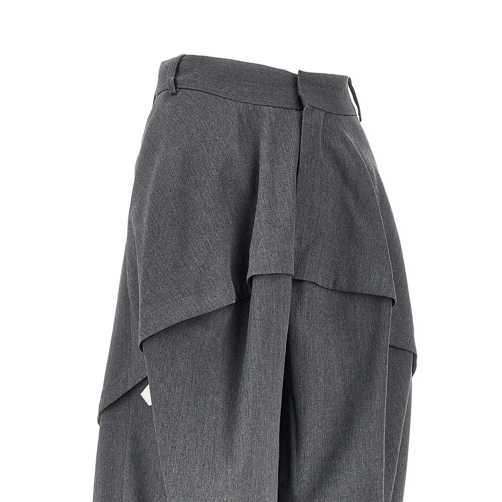 Loewe Wide leg panneled wool pants