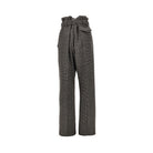 Etro Check wool pants with belt