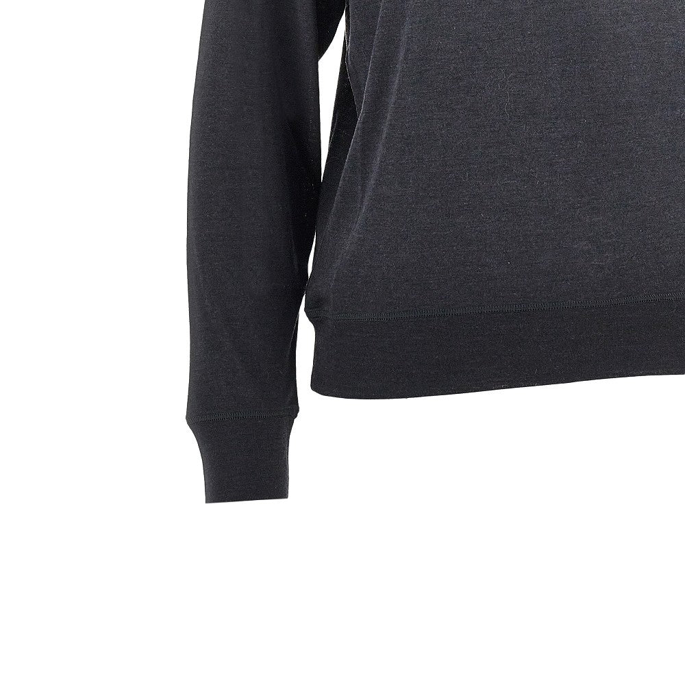 Khaite Wool and silk jersey mock-neck top