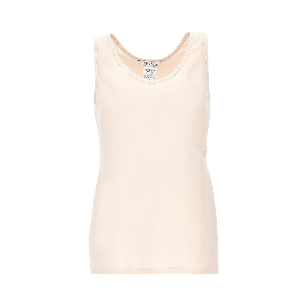 Max Mara Silk cady top with embroidery