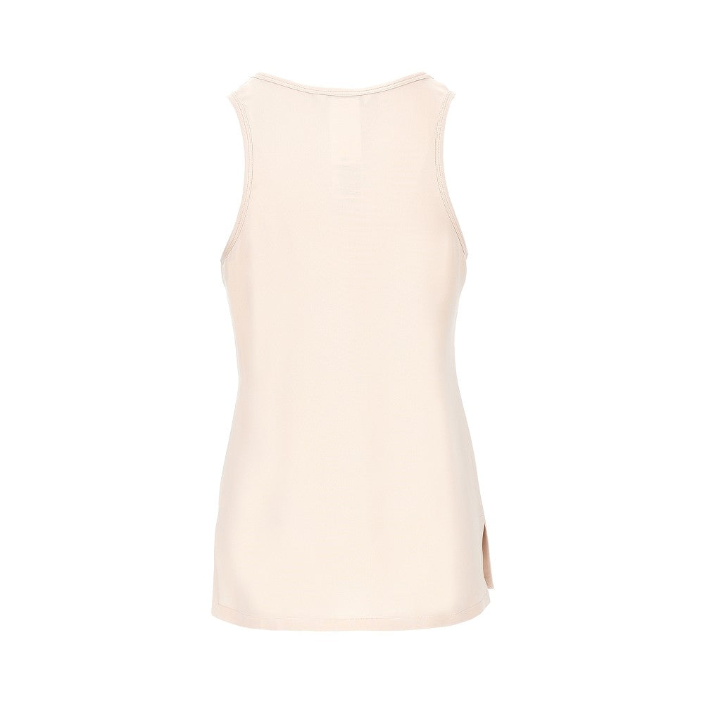 Max Mara Silk cady top with embroidery