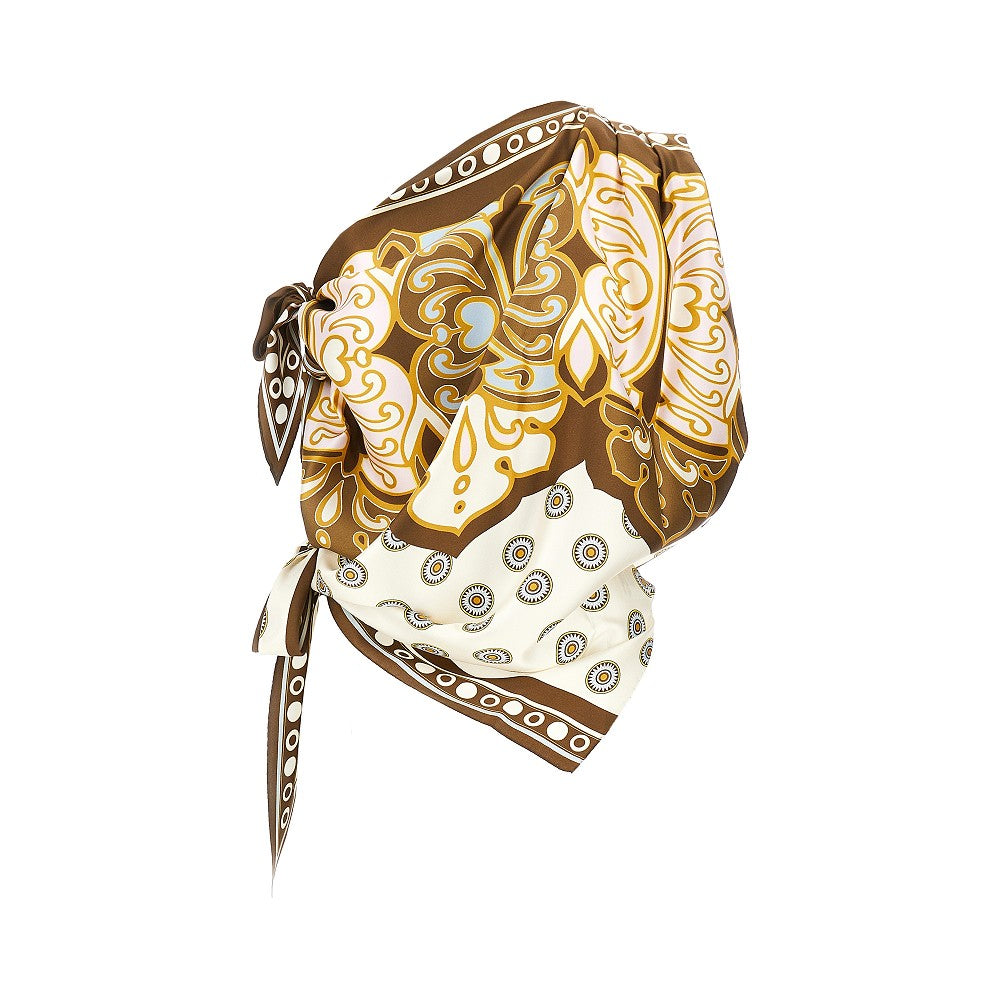 La Double J Silk 'Full-On' Foulard Top