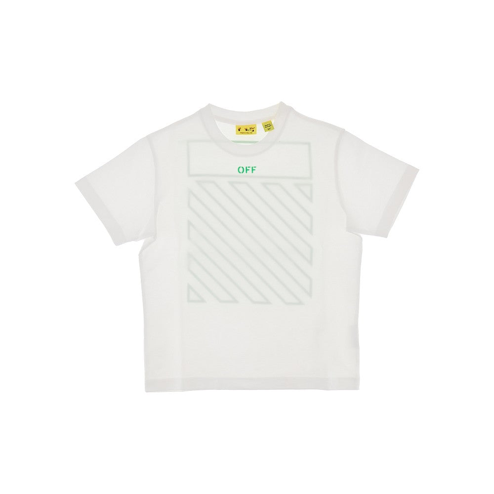 Off-White Cotton T-shirt with 'Off Diag' print