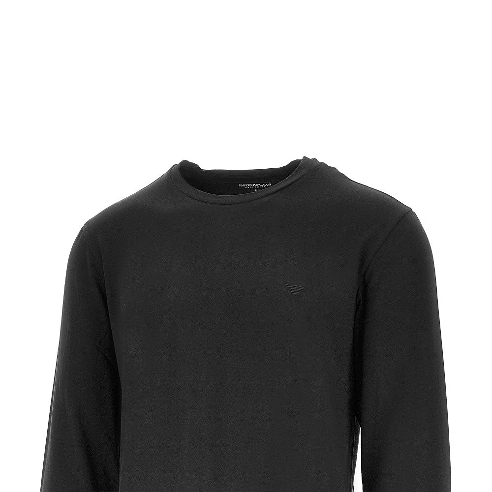 Ea Bodywear Stretch jersey T-shirt with Eagle embroidery