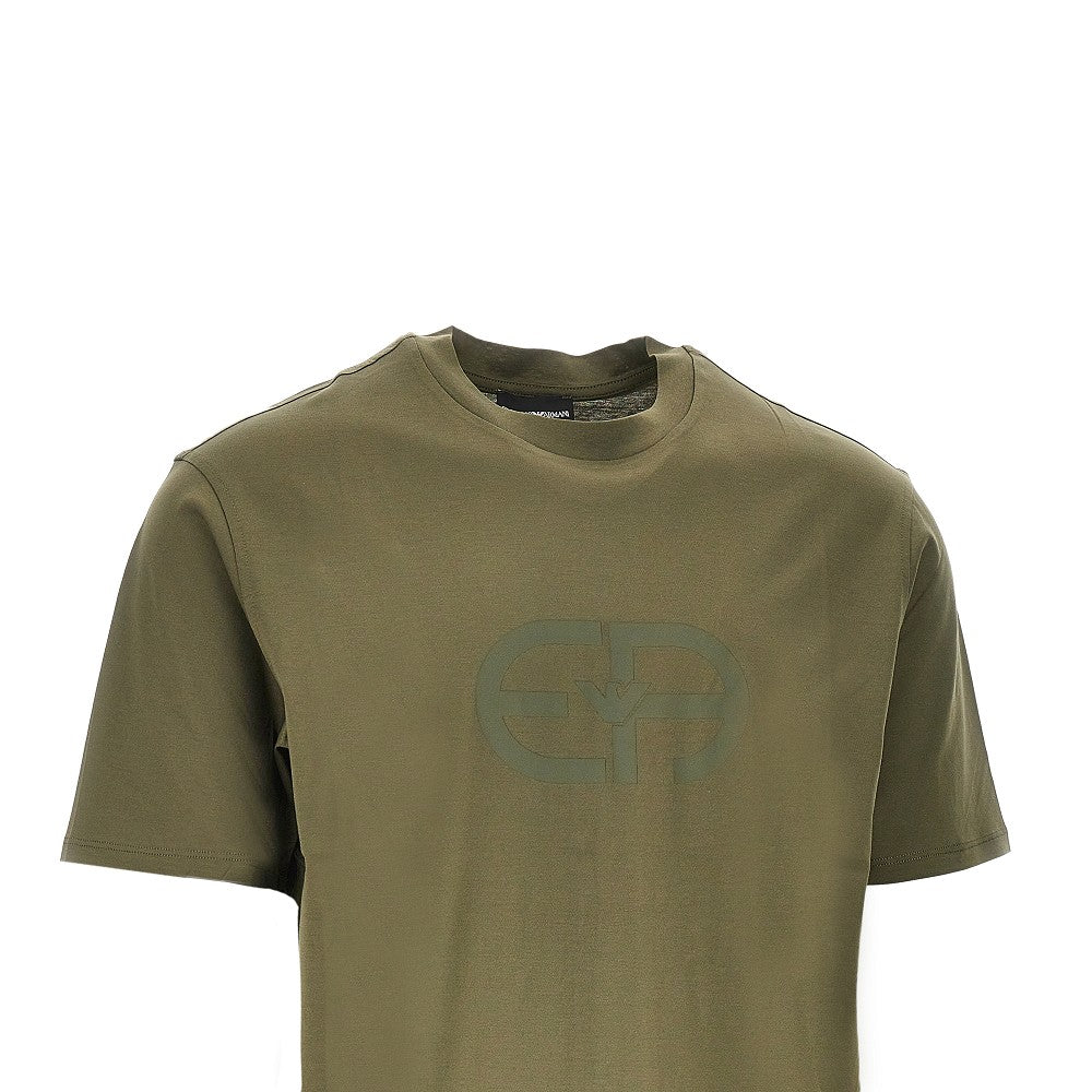 Emporio Armani Lyocell-blend jersey T-shirt with logo print