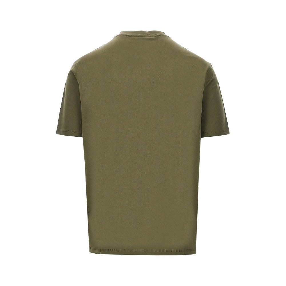 Emporio Armani Lyocell-blend jersey T-shirt with embroidery