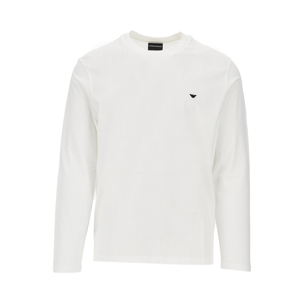 Emporio Armani Lyocell and cotton blend T-shirt with logo