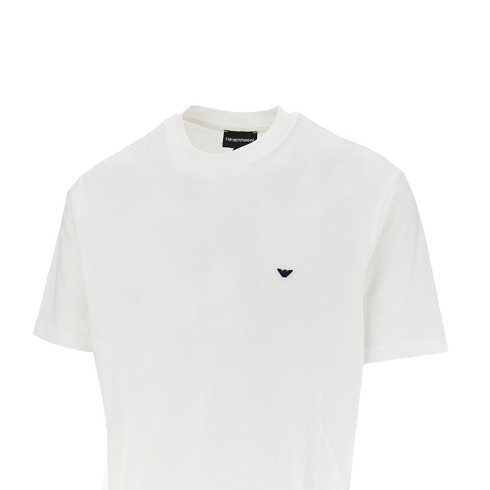 Emporio Armani Lyocell and cotton blend T-shirt with logo