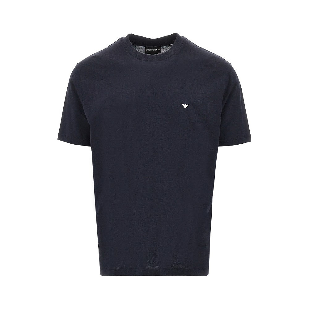 Emporio Armani Lyocell and cotton blend T-shirt with logo